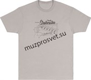 FENDER STRAT BLUE PRINT T-SHIRT, SILVER XXL футболка, цвет серый, размер XXL