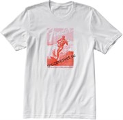 FENDER JAGUAR SURF T-SHIRT, WHITE AND RED XL футболка, цвет белый, размер XL