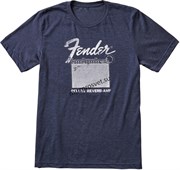 FENDER DELUXE REVERB T-SHIRT, BLUE XXL футболка, цвет синий, размер XXL