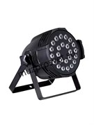 LED PAR 24-18 RGBAW+UV
                Прожектор LED PAR 24-18 RGBAW+UV
Светодиодный прожектор типа PAR. Источник света 24 (6 в 1: RGBAW+UV) светодиода по 18Вт каждый. Угол раскрытия луча 25 градусов. Управление по DMX: 6 и 10 каналов, звуковая активация,