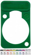Зеленая подложка под панельные разъемы XLR D-типа, для нанесения маркировки