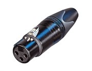 Разъем XLR кабельный, 3 контакта, гнездо, черный