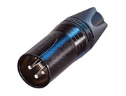 Разъем XLR кабельный, 3 контакта, штекер, для кабеля диаметром 8-10мм, черный (100шт)