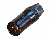 Разъем XLR кабельный, 3 контакта, штекер, для кабеля диаметром 8-10мм, черный