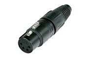 Разъем XLR кабельный, 4 контакта, гнездо, черный