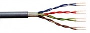 кабель UTP 5e категории 4х2х26 AWG с многожильными медными проводниками  **