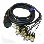 Аудио мультикор мультипин MP41(штекер) - 20 XLR3-pin (штекер) + 12 TRS(штекер), длина 8 м