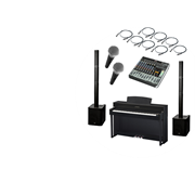 Комплект звукового оборудования для музыкальных школ с электронным пианино