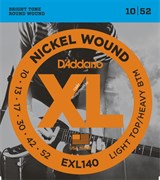D'ADDARIO EXL140 NICKEL WOUND LIGHT TOP/HEAVY BOTTOM 10-52 струны для электрогитары, никелерованная сталь, 10-52