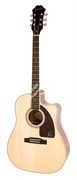 EPIPHONE AJ-220SCE Solid Top Ac/Electric Natural электроакустическая гитара, цвет натуральный