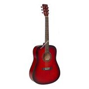 BEAUMONT DG80/RDS - акустическая гитара, дредноут, корпус липа, цвет красный санбёрст