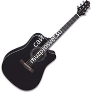 GREG BENNETT D1CE/BK - электроакустическая гитара с вырезом, нато, актив. EQ, цвет черный