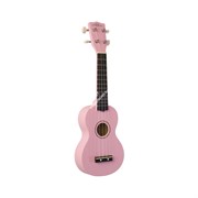 WIKI UK10S/PK - гитара укулеле сопрано, клен, цвет розовый матовый, чехол в комплекте