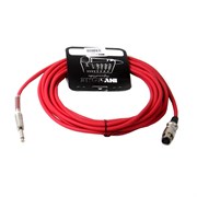Invotone ACM1006R - Микрофонный кабель, mono jack 6,3 &lt;-> XLR3F, длина 6 м (красный)
