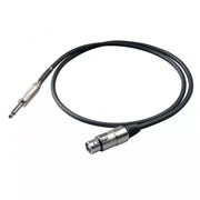 PROEL BULK200LU6 - инструментальный кабель, 6.3 джек моно  <-> XLR (мама), длина - 6 м
