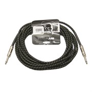 Invotone ACI1110BK - инструментальный кабель  Хлопковая оболочка (черный) Джек 6.3мм-Джек 6.3мм 10 м