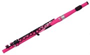 NUVO Student Flute - Pretty in Pink флейта, студенческая модель, материал - пластик, цвет - розовый, в комплекте тряпочка для пр