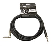 INVOTONE ACI1204/BK - инструм. кабель, 6,3 джек моно &lt;-> 6,3 джек моно угловой, длина 4 м (черный)