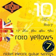 ROTOSOUND R10-7 STRINGS NICKEL REGULAR струны для 7-струнной электрогитары, никелевое покрытие, 10-56