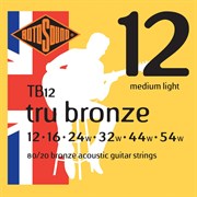 ROTOSOUND TB12 STRINGS 80/20 BRONZE струны для акустической гитары, покрытие - бронза 80/20, 12-54