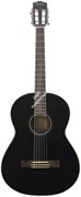 Fender CN-60S Nylon Black LR Классическая гитара, топ массив ели, цвет черный