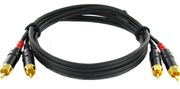 Cordial CFU 3 CC кабель сдвоенный RCA—RCA, 3.0м, черный