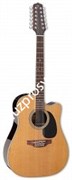 TAKAMINE TT SERIES EF400SC-TT электроакустическая гитара типа DREADNOGHT CUTAWAY с кейсом, цвет - натуральный, верхняя дека - ма