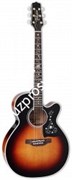 TAKAMINE TT SERIES EF450C-TT TBB электроакустическая гитара типа NEX CUTAWAY с кейсом, цвет - Transparent Black Burst, верхняя д
