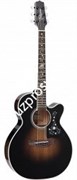 TAKAMINE TT SERIES EF450-TT TBB электроакустическая гитара типа NEX с кейсом, цвет - Transparent Black Burst, верхняя дека - мас
