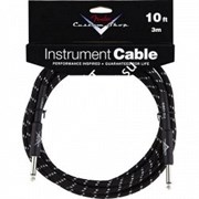 FENDER CUSTOM SHOP 10&#39; INSTRUMENT CABLE BLACK TWEED инструментальный кабель, 3 м, чёрная твидовая оболочка