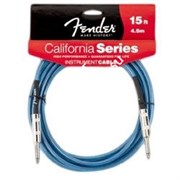 FENDER 15&#39; CALIFORNIA INSTRUMENT CABLE LAKE PLACID BLUE инструментальный кабель 4,5 метра, цвет синий