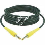 KLOTZ KIKC4.5 PP5 готовый инструментальный кабель, чёрн., прямые разъёмы KLOTZ Mono Jack (жёлтого цвета), дл. 4,5 м