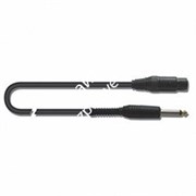 QUIK LOK MCR612K-6BK микрофонный кабель, 6 метров, разъемы XLR Female - Mono Jack чёрного цвета, цвет черный