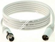 KLOTZ iceRock микрофонный кабель MY206, 0,22 мм2, 60 пФ/м, белые XLR Neutrik мама-папа, длина 5 м, оболочка белая, ПВХ