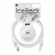 KLOTZ iceRock микрофонный кабель MY206, 0,22 мм2, 60 пФ/м, белые XLR Neutrik мама-папа, длина 2 м, оболочка белая, ПВХ