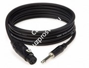KLOTZ M1FS1B0200 кабель микрофонный XLR Female - Jack 6,3 Stereo 2 m