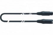 QUIK LOK MCR611-3 BK готовый микрофонный кабель, 3 метра, разъемы XLR/F - XLR/M, цвет черный