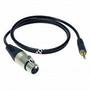 KLOTZ AU-MF0090 инсертный кабель с разъёмами XLR x stereo mini jack, контакты позолочены, цвет чёрный, 90 см