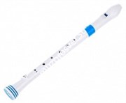 NUVO Recorder White/Blue блок-флейта сопрано, строй - С, немецкая система, материал - АБС пластик, цвет - белый/голубой, чехол