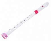NUVO Recorder White/Pink блок-флейта сопрано, строй - С, немецкая система, материал - АБС пластик, цвет - белый/розовый, чехол