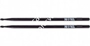 VIC FIRTH NOVA N2BB барабанные палочки 2B с деревянным наконечником, цвет черный, орех, длина 16 1/4', диаметр 0,630',