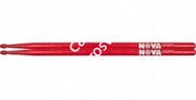 VIC FIRTH NOVA N2BR барабанные палочки 2B с деревянным наконечником, цвет красный, орех, длина 16 1/4', диаметр 0,630'