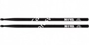 VIC FIRTH NOVA NROCKB барабанные палочки ROCK с деревянным наконечником, цвет черный, орех, длина 16 5/8', диаметр 0,630'