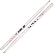 VIC FIRTH AMERICAN CLASSIC® 5B w/ WHITE FINISH барабанные палочки, орех, деревянный наконечник