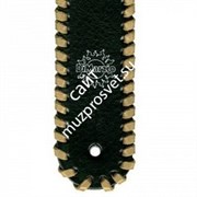 DIMARZIO 2 INCH CUSTOM ITALIAN WHIPSTITCH LEATHER STRAP (LONG) BLACK DD3253L кожаный гитарный ремень (длинный) с шнуровкой, цвет