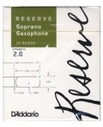 D`ADDARIO WOODWINDS DIR1020 RESERVE SSX - 10 PACK - 2.0 трости для сопрано саксофона, размер 2, 10 шт
