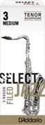 D`ADDARIO WOODWINDS RSF05TSX3M Select Jazz Filed Tenor Saxophone Reeds, 3M, 5 BX трости для тенор саксофона, размер 3, средние,