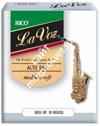 D`ADDARIO WOODWINDS RJC10MS La Voz Alto Saxophone Reeds, MSFT, 10 BX трости для альт саксофона, средне-мягкие, 10 шт