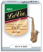 D`ADDARIO WOODWINDS RJC10MD La Voz Alto Saxophone Reeds, MED, 10 BX трости для альт саксофона, средние, 10 шт