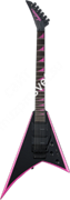 JACKSON RRX24 - BLK W NPK BVLS электрогитара Randy Rhoads, цвет черный с розовыми полосами